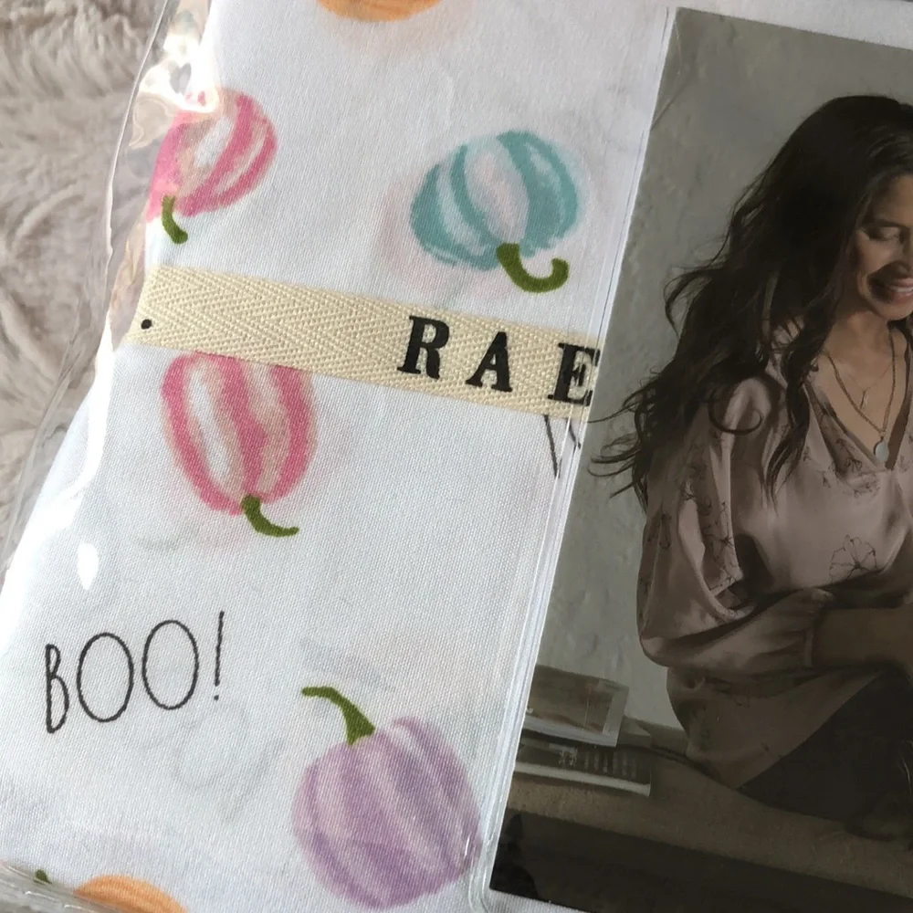 Rae Dunn BOO Halloween Pastel Pumpkins Jack O Lantern Sheet Set - QUEEN